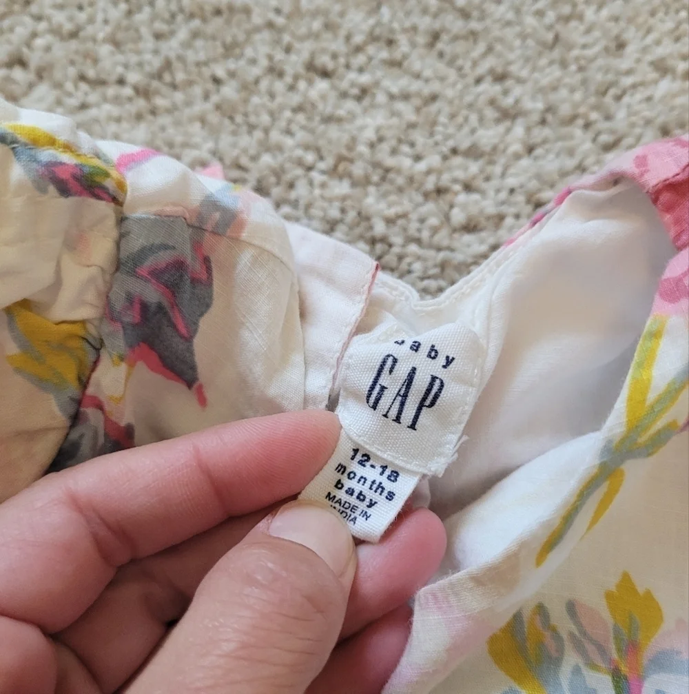 Gap Baby Floral Colorful Dress Size 12-18 Months